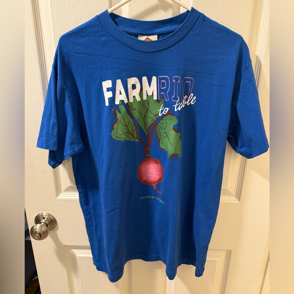 FARM Rio Blue T-Shirt Size Medium